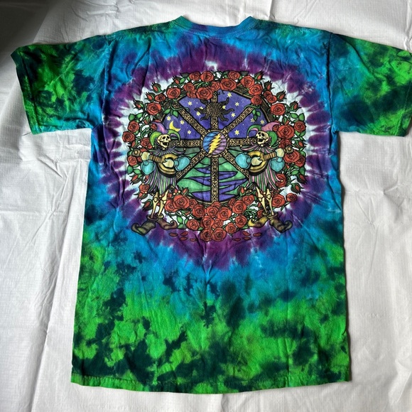 VINTAGE 2000 Liquid Blue Grateful Dead Celtic Mandala Tie Dye T-Shirt Medium. - Picture 2 of 6
